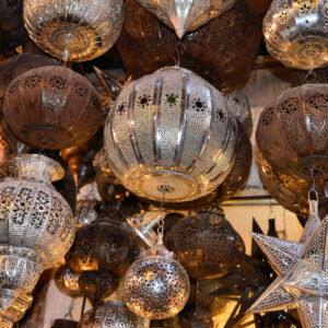 Geometric Brass Lantern