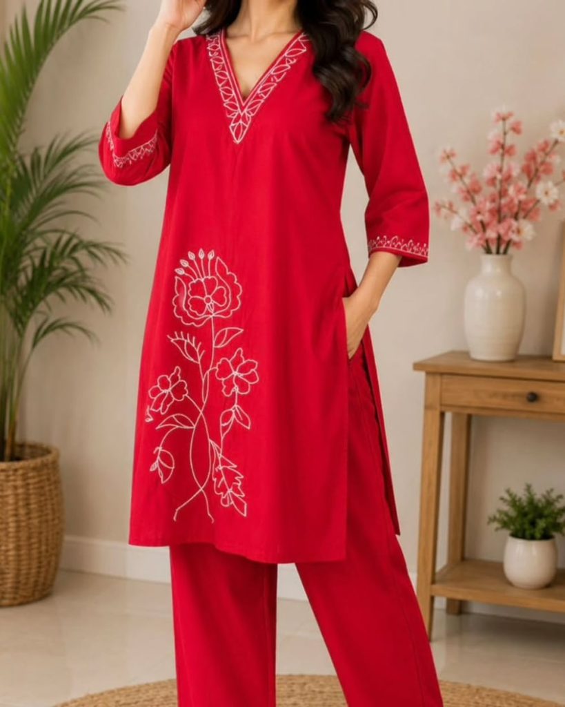 Cream Kurta Set